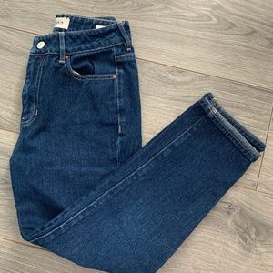 Dark wash mom jeans